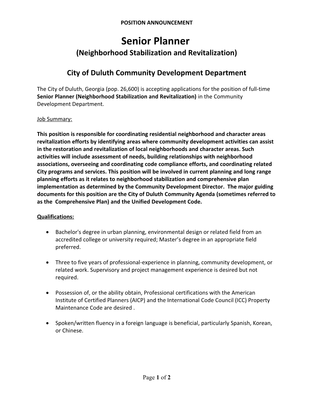 Neighborhood Stabilization and Revitalization