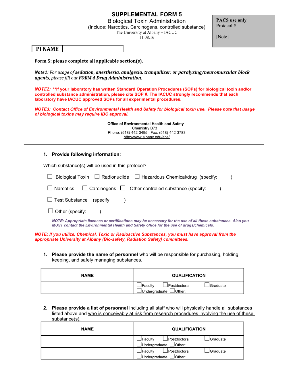 Form 5; Please Complete All Applicable Section(S)