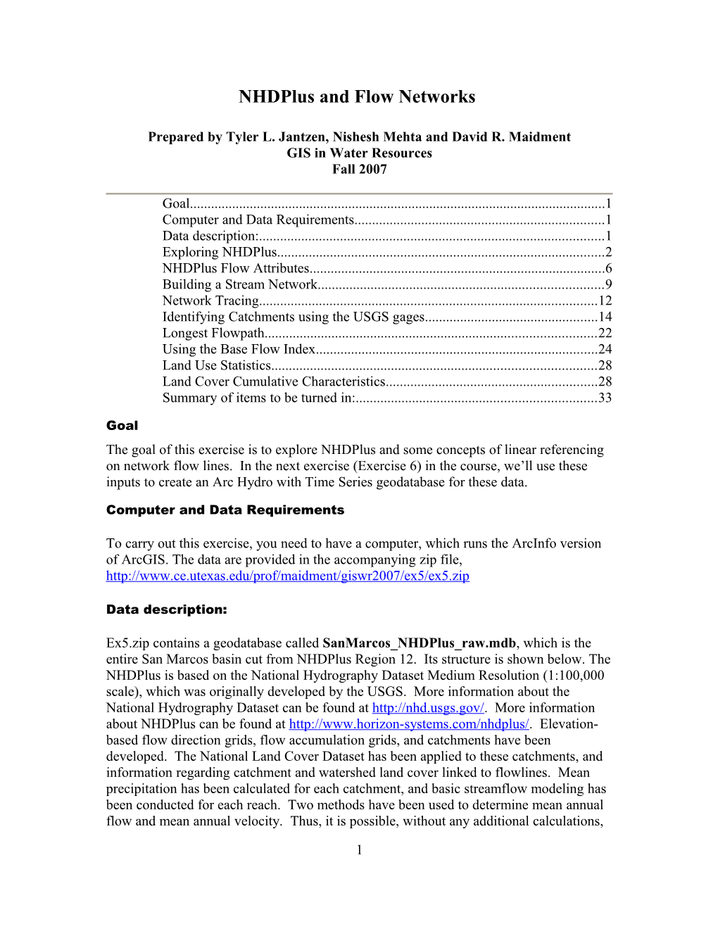 Nhdplus and Flow Networks