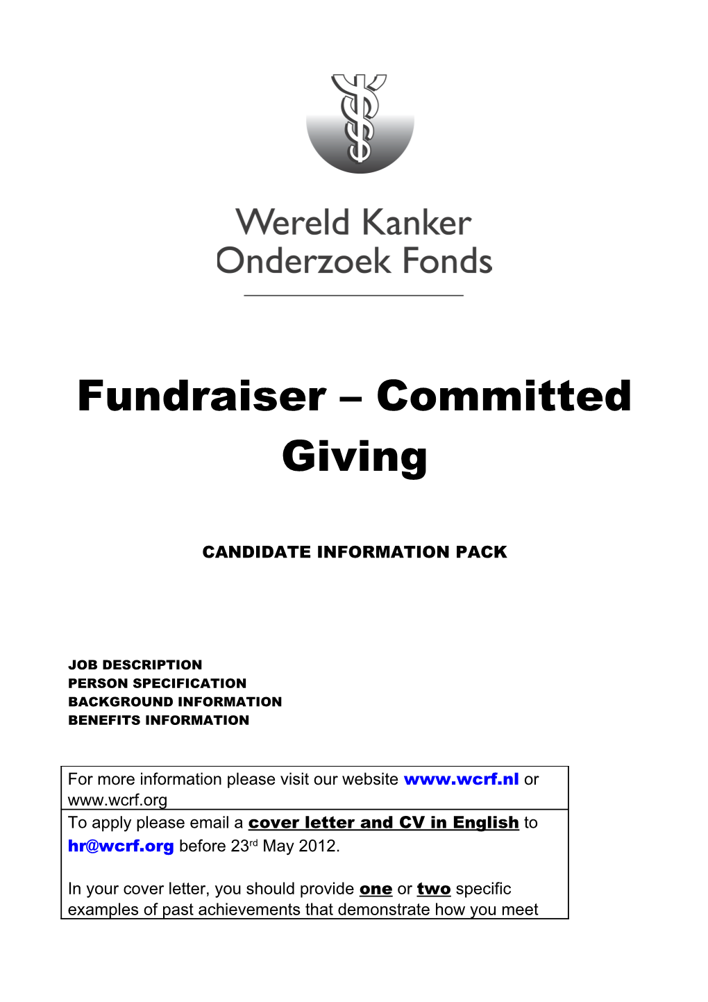 World Cancer Research Fund Netherlands (WCRF NL)