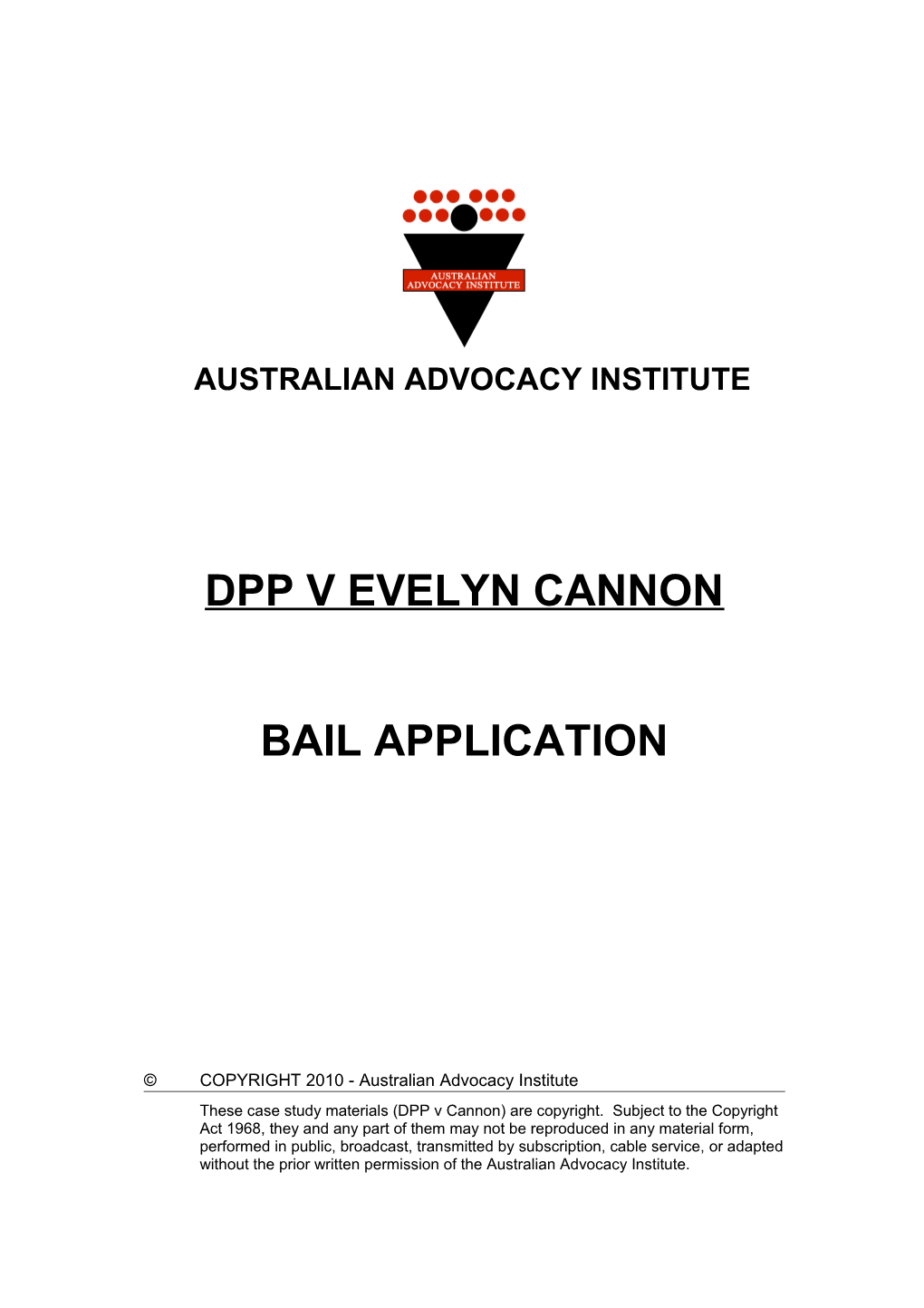 Australian Advocacy Institute