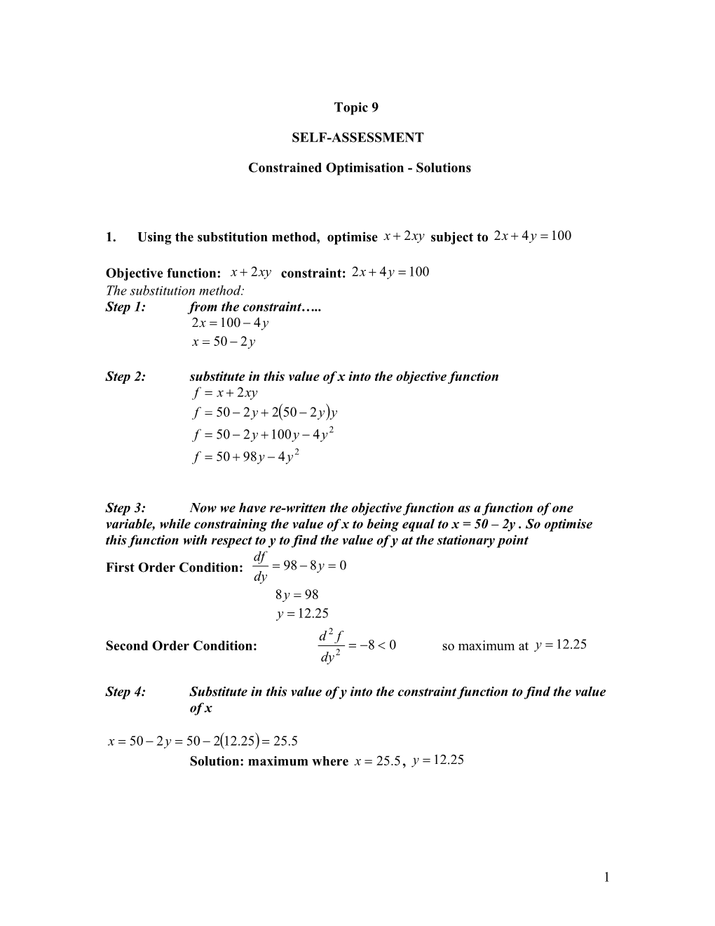 Revision Exercise Sheet 3