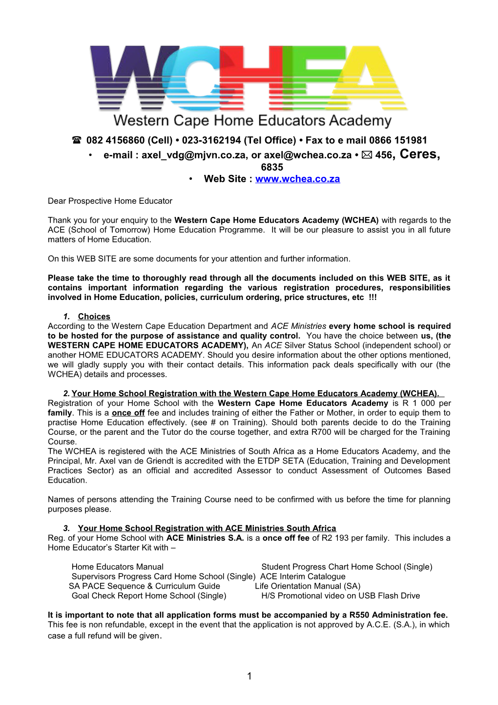 Western Cape Home School Academy