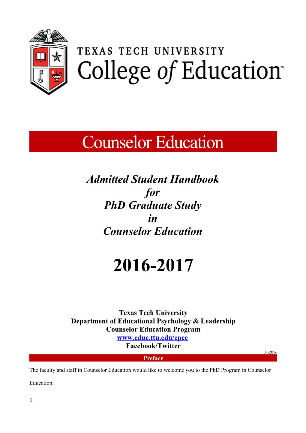 Admitted Student Handbook