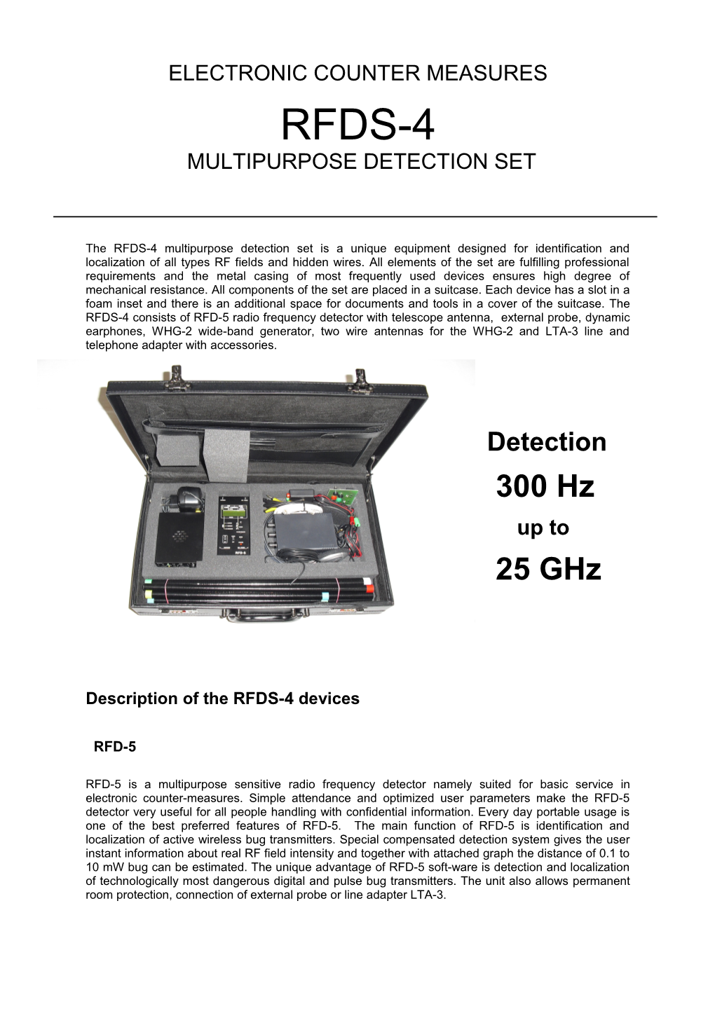 Multipurpose Detection Set RFDS-3