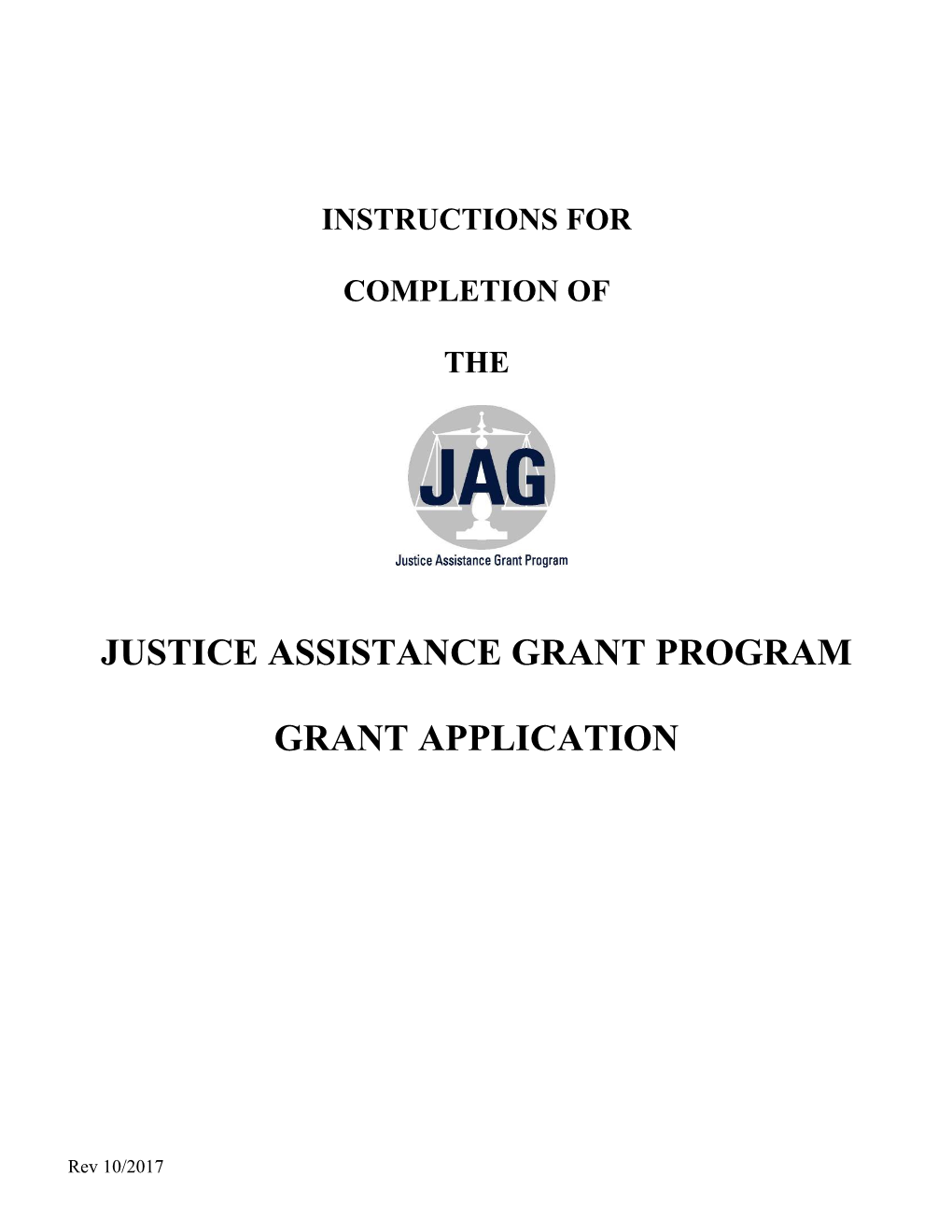 Justice Assistance Grant Program