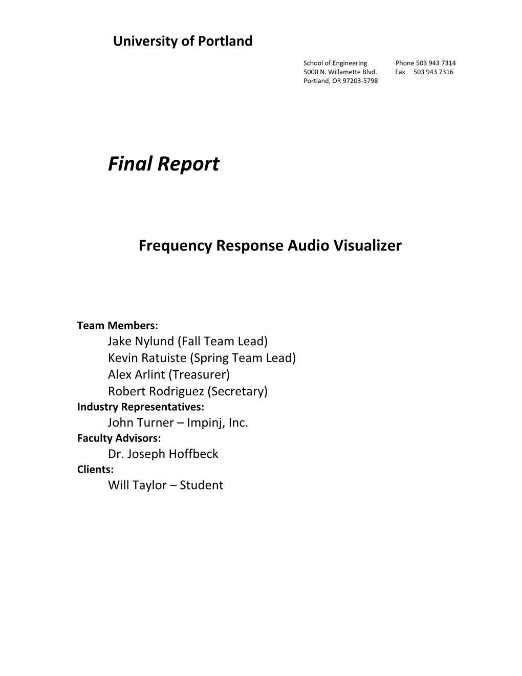 Final Report Rev. 1.10 Page 10