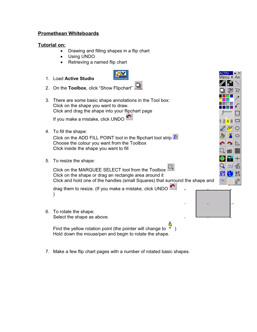 Cribsheet 1: Typing Text Onto a Flipchart Page