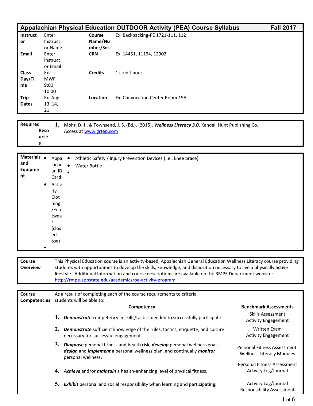 Pase Basketball Season Syllabus