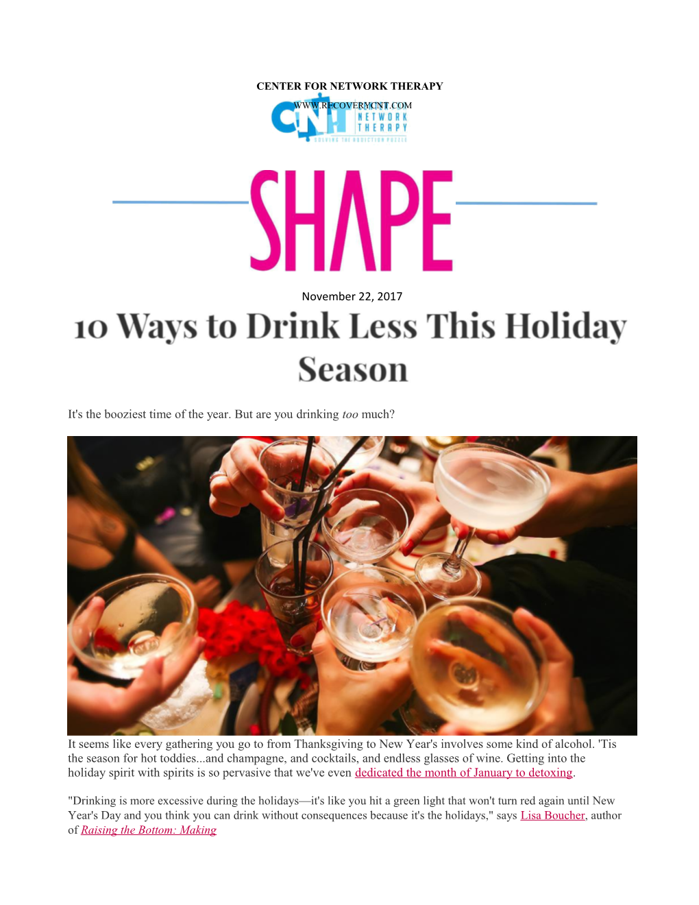 It's the Booziest Time of the Year. but Are You Drinking Too Much?