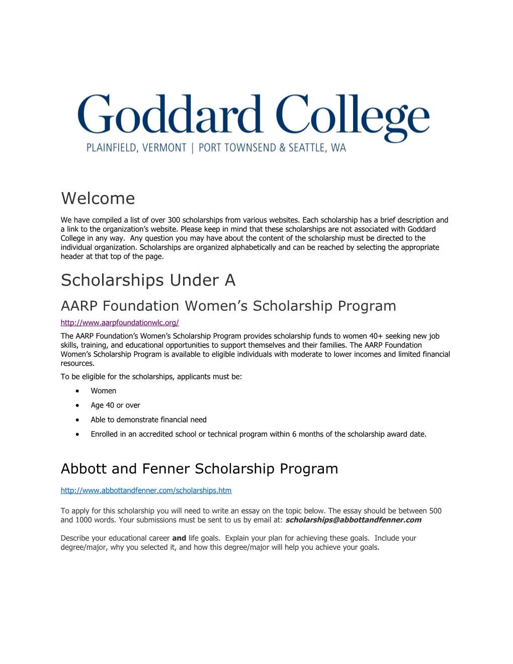 AARP Foundation Women S Scholarship Program