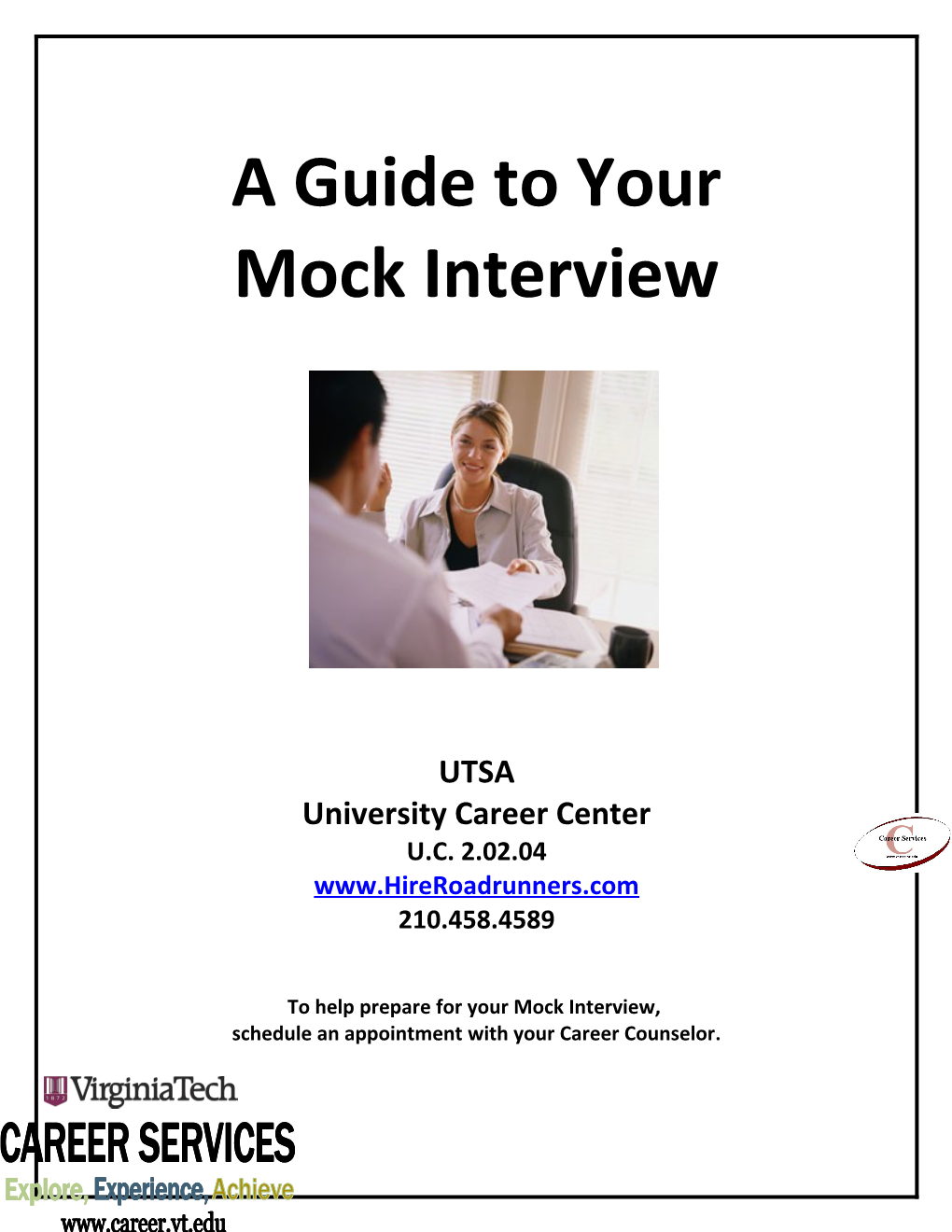 Student Mock Interview Guide