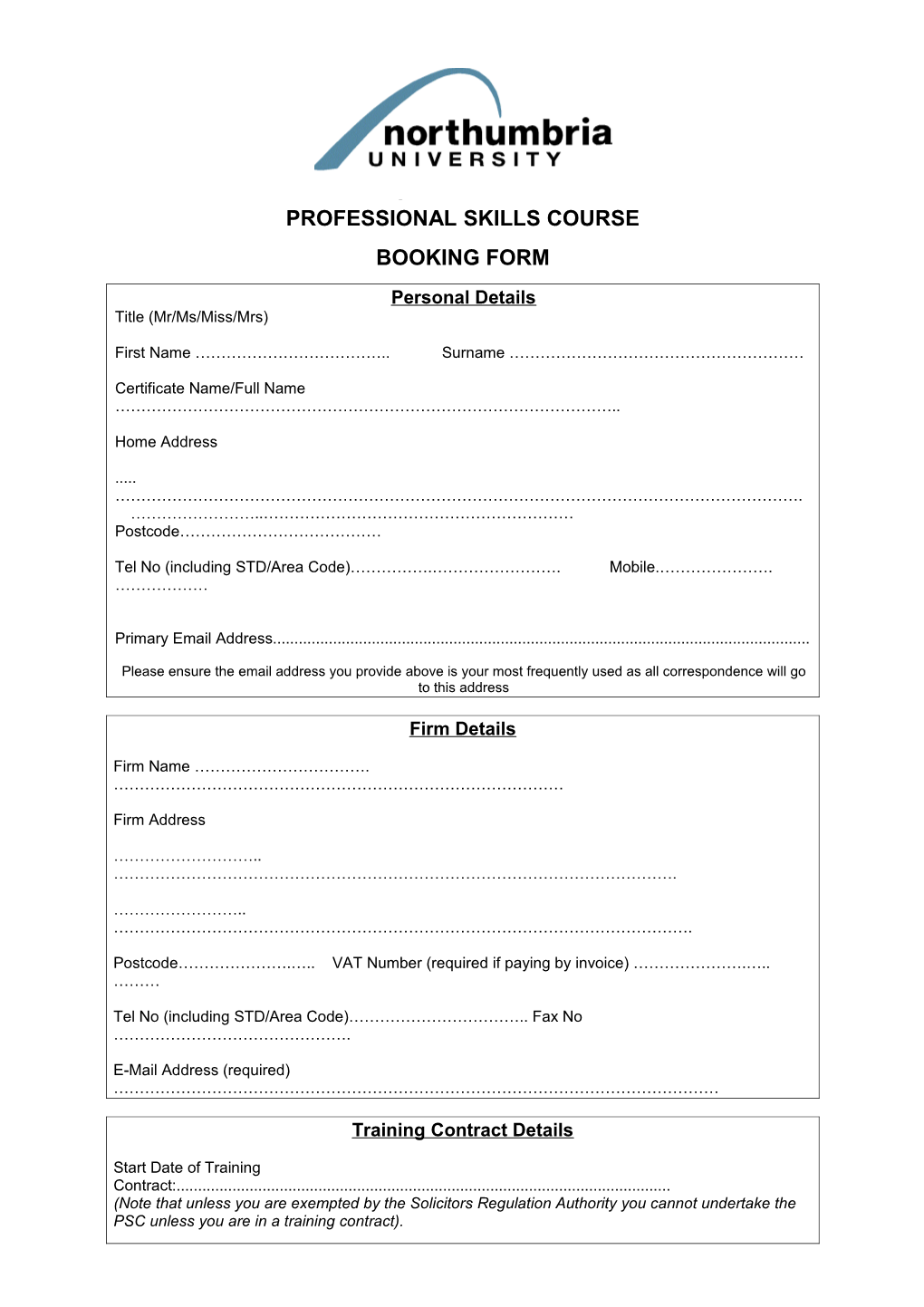 Professional Skills Course