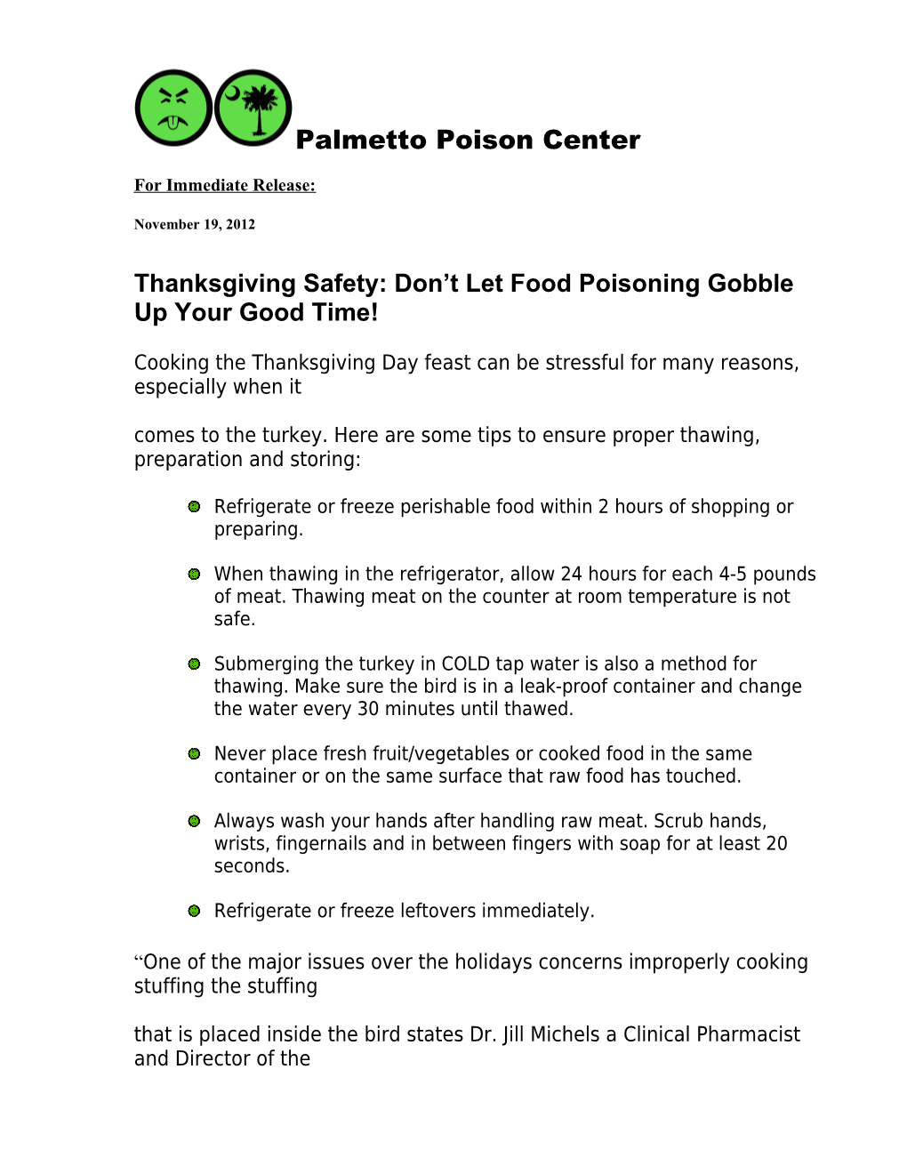 Palmetto Poison Center