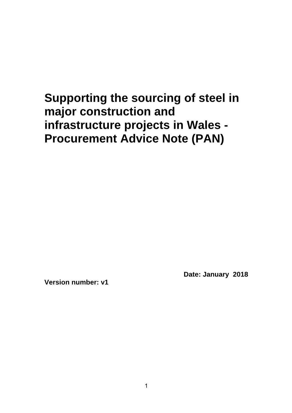 Supporting the Sourcing of Steel in Major Construction and Infrastructure Projects in Wales