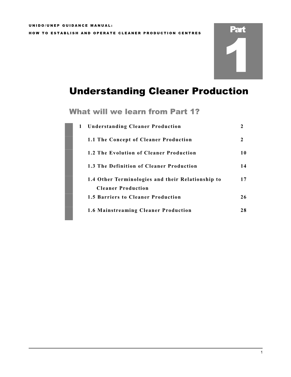 How to Establish and Operate Cleaner Production Centres