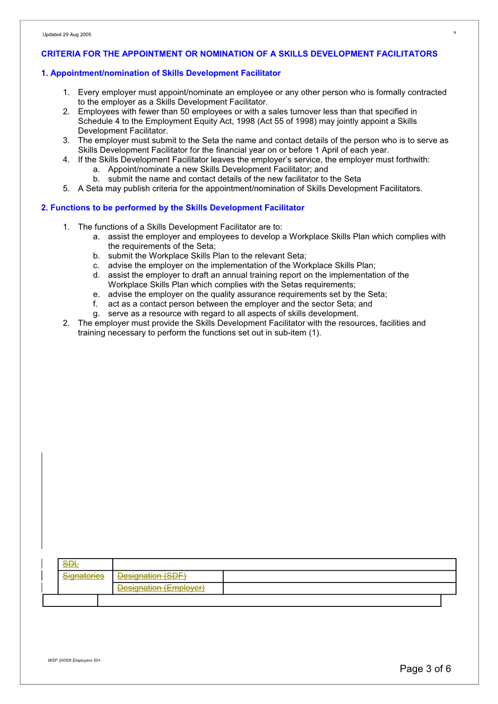 Workplace Skills Plan (WSP) Grant Application & Guidelines s5