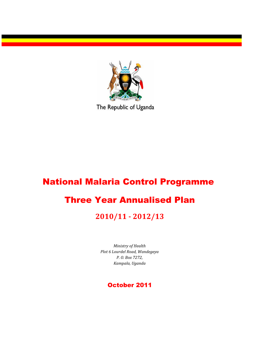 National Malaria Control Programme