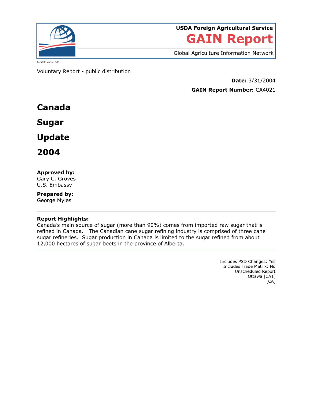 Voluntary Report - Public Distribution s13