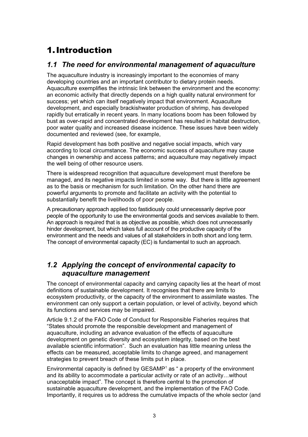The Application of Environmental Capacity in Tropical Aquaculture