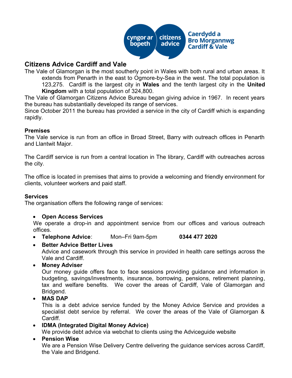 Citizens Advice Cardiff and Vale