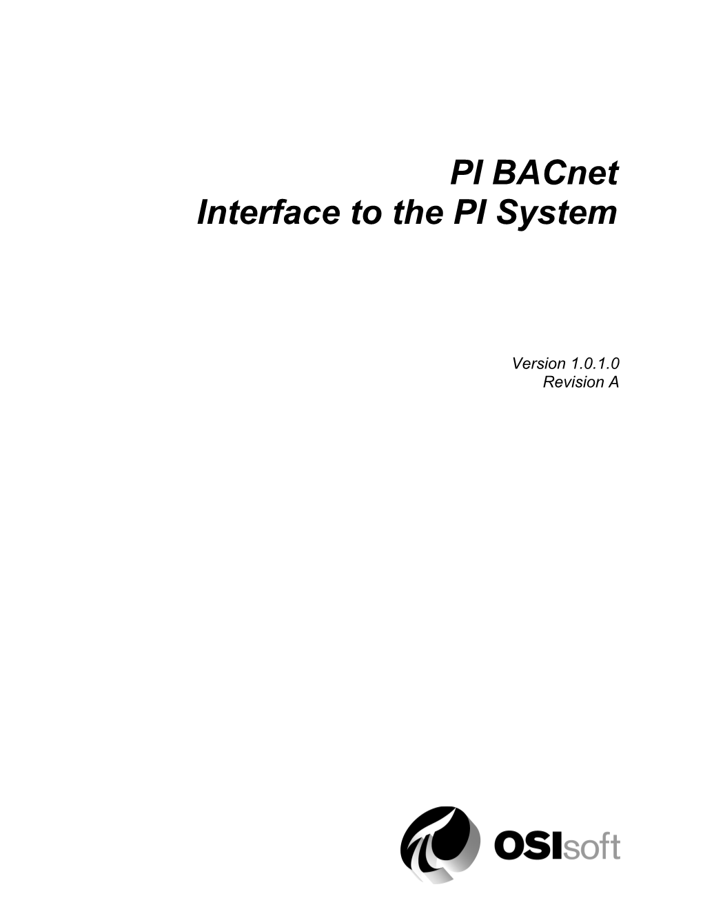 PI Bacnet Interface to the PI System