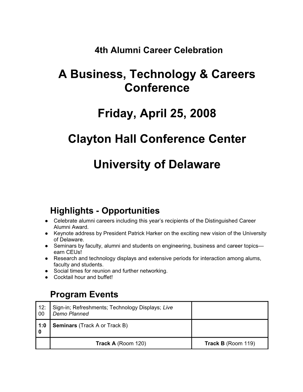 A Business, Technology & Careers Conference