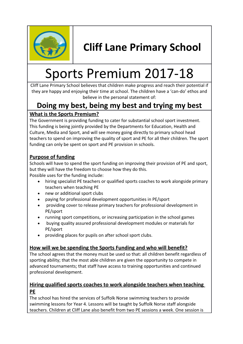 New Or Additional Sport Clubs