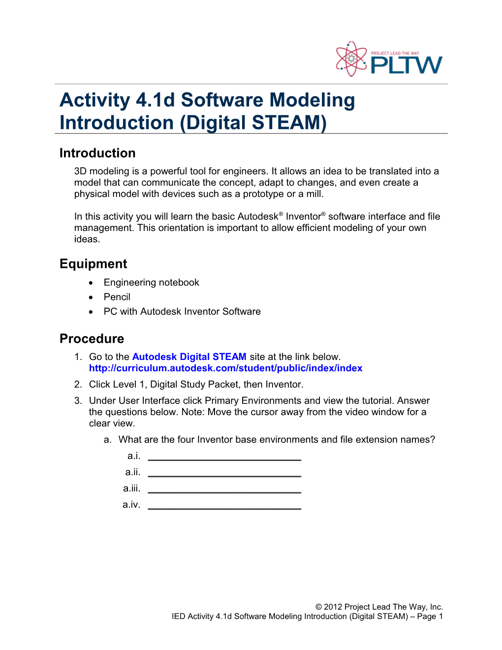 Activity 4.1D Software Modeling Introduction (Digital STEAM)