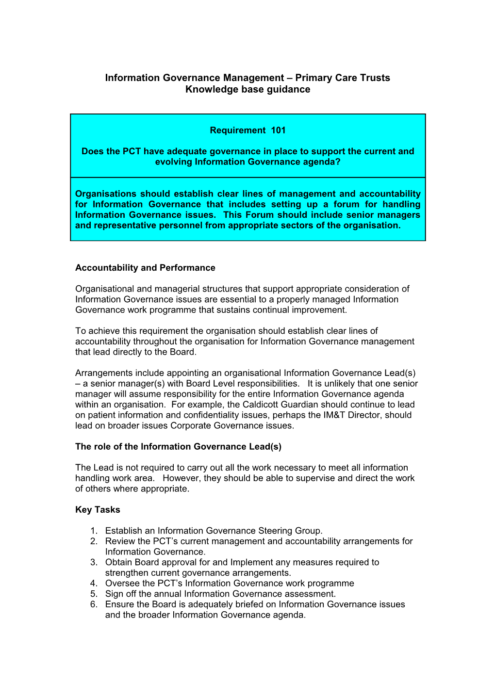 Caldicott - Acute Trusts Knowledge Base