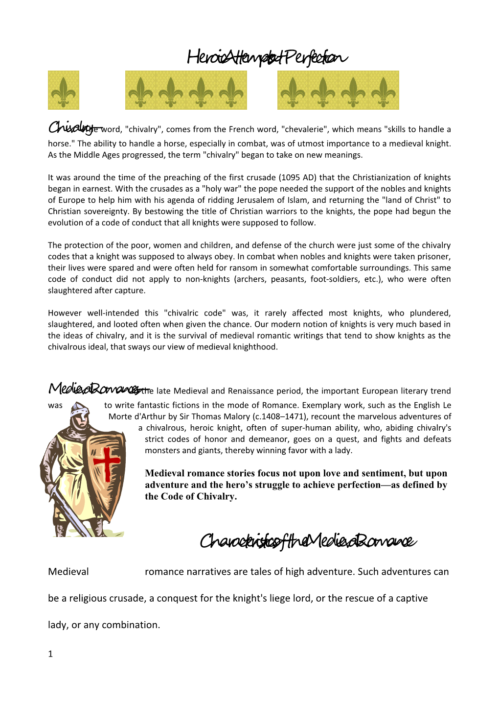 Chivalric Code of Conduct