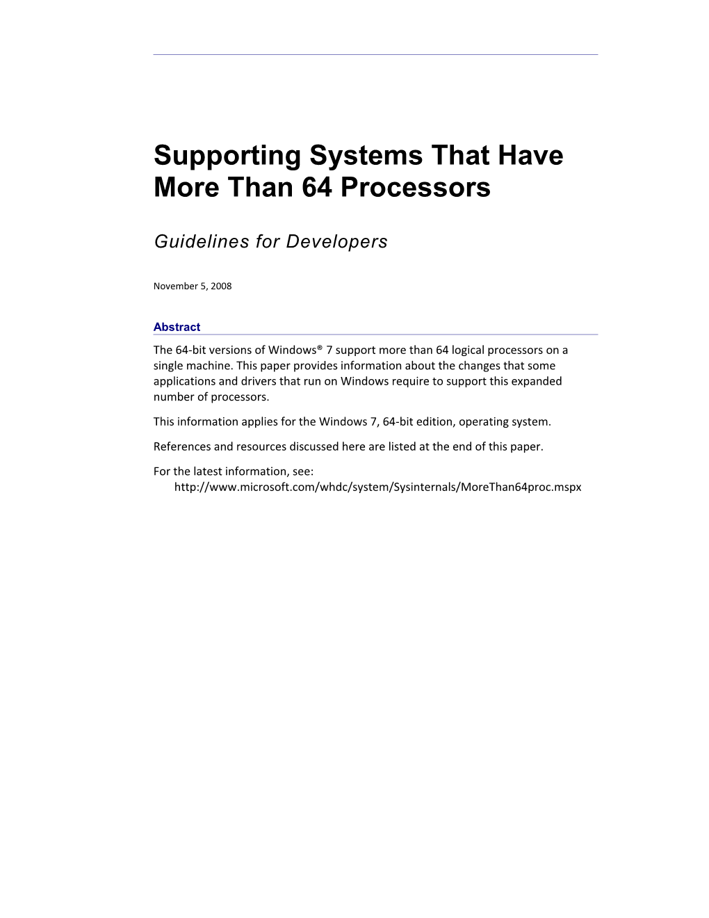 Supporting Systems That Have More Than 64 Processors - 2
