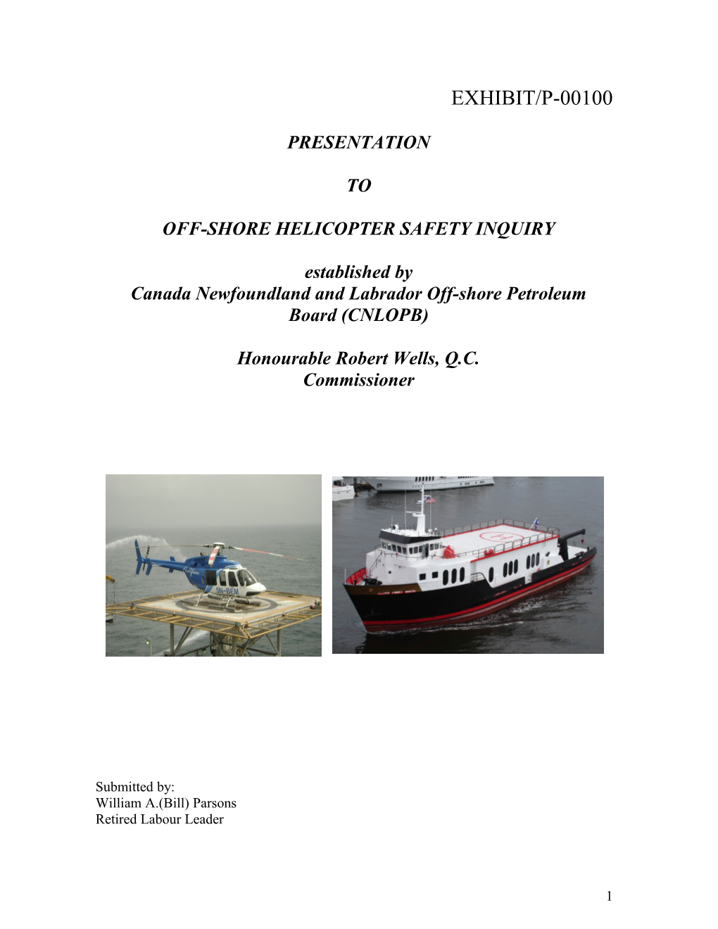 Off-Shore Helicopter Safety Inquiry