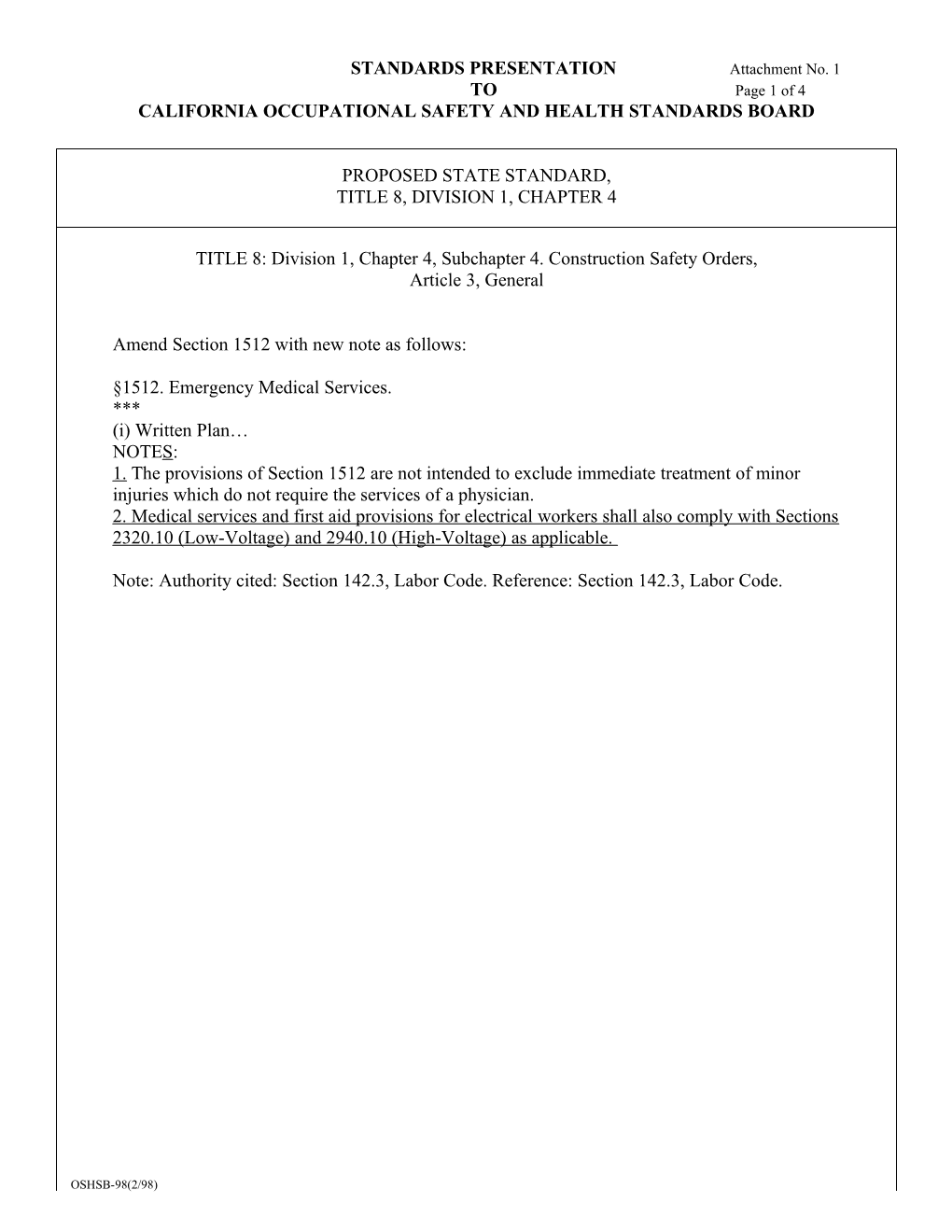 California Occupational Safety and Health Standards Board s3