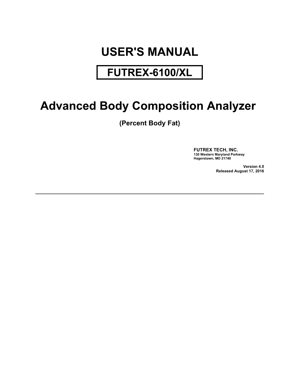 Advanced Body Composition Analyzer