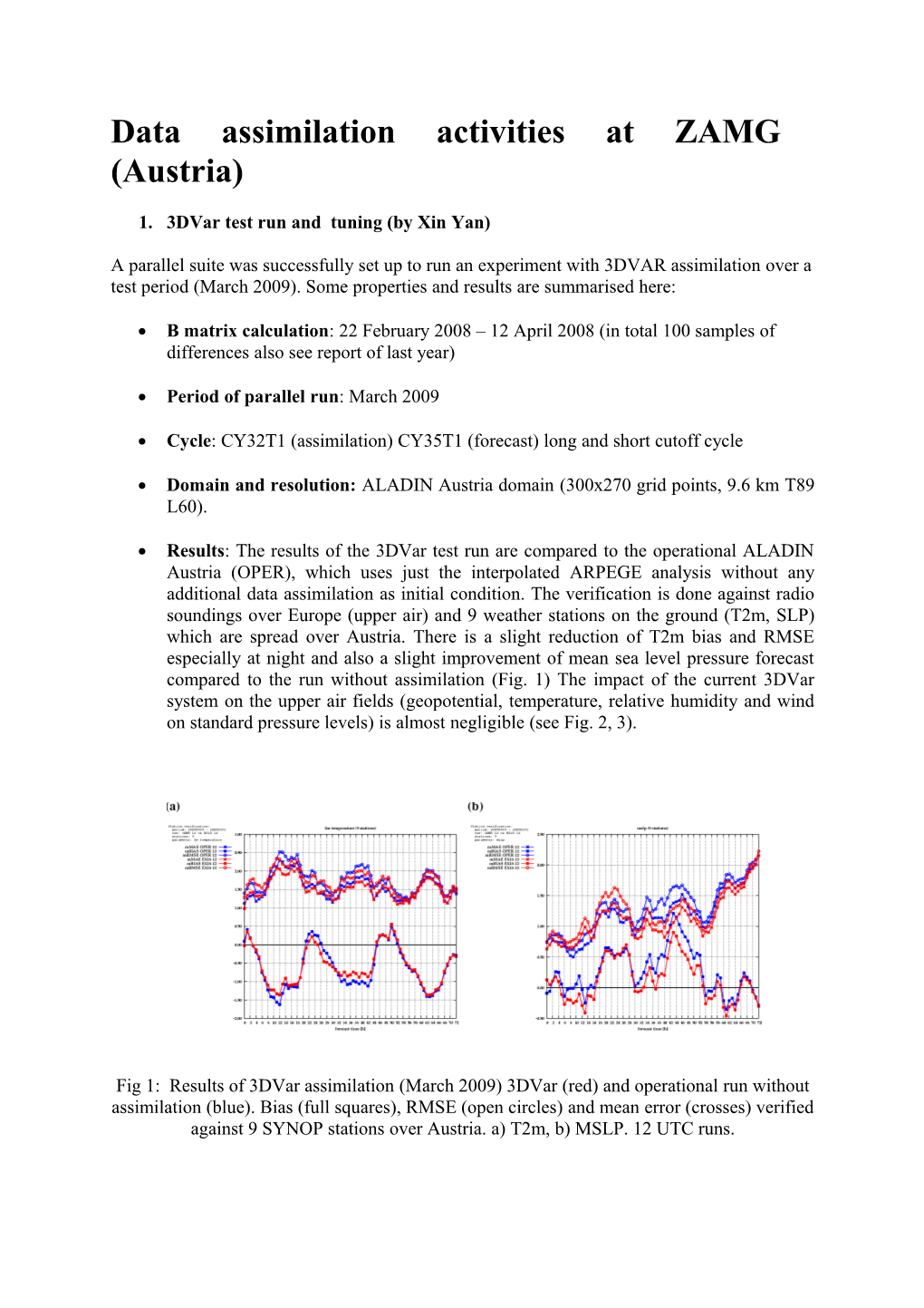 Data Assimilation Activities at ZAMG (Austria)