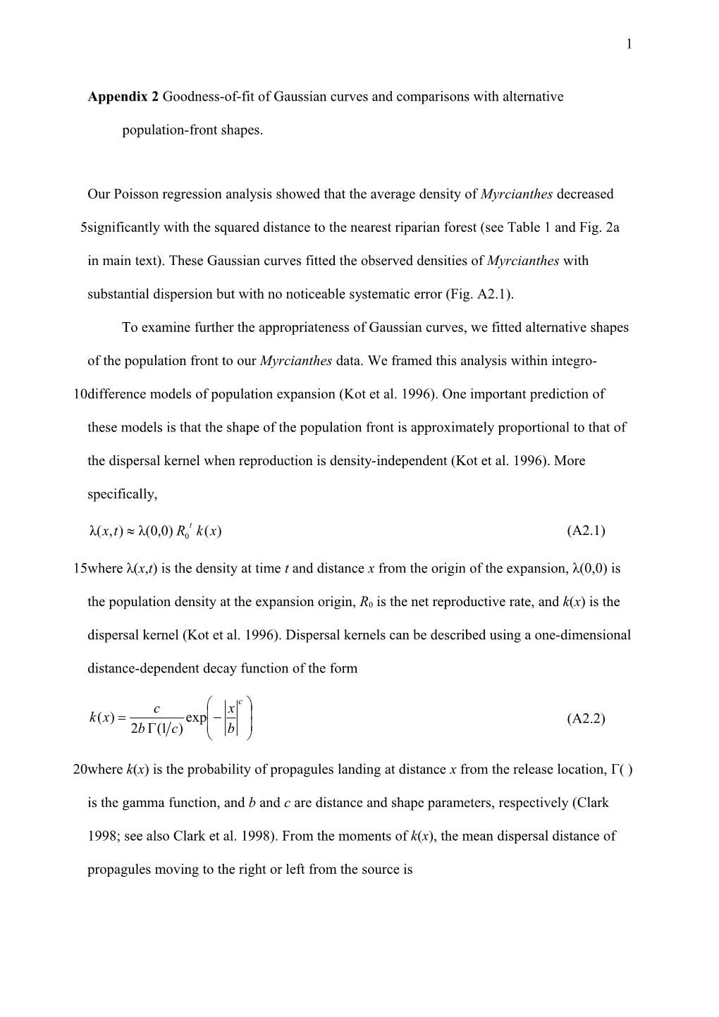 From Pattern to Process: Estimating Rates of Expansion of a Forest Tree Species in a Protected