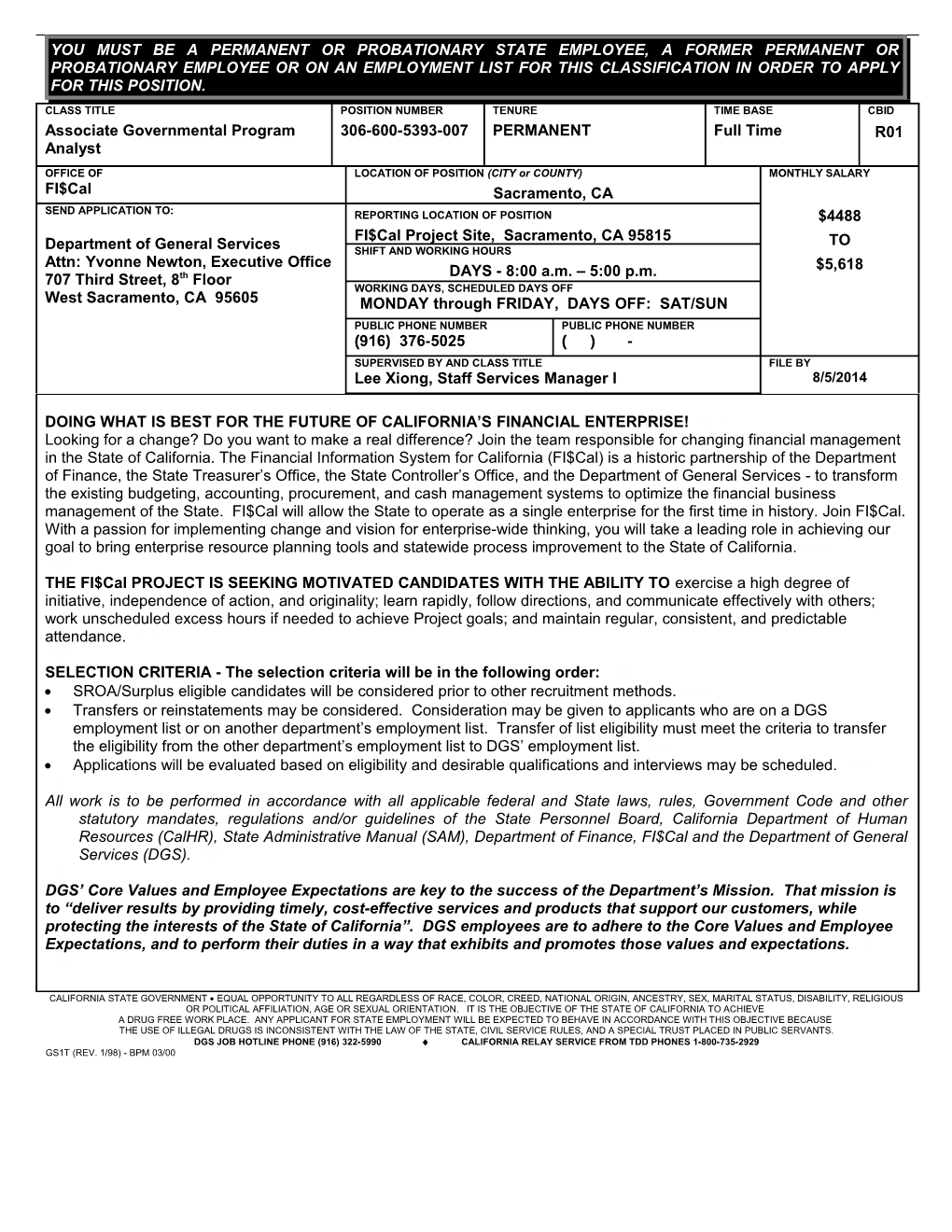 Knowledge of State Procurement and Contracting Processes, Including Vendor/Supplier Management