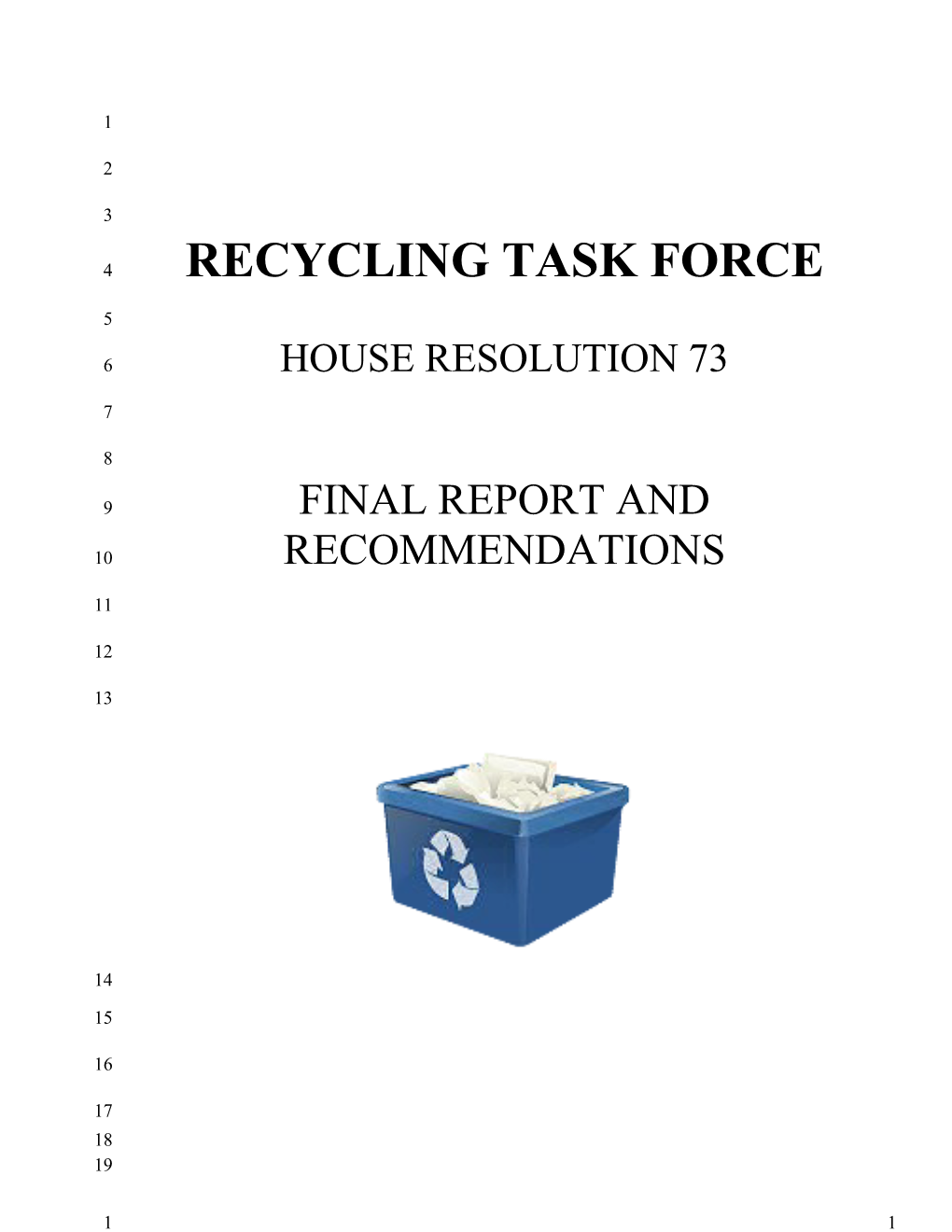 Recycling Task Force