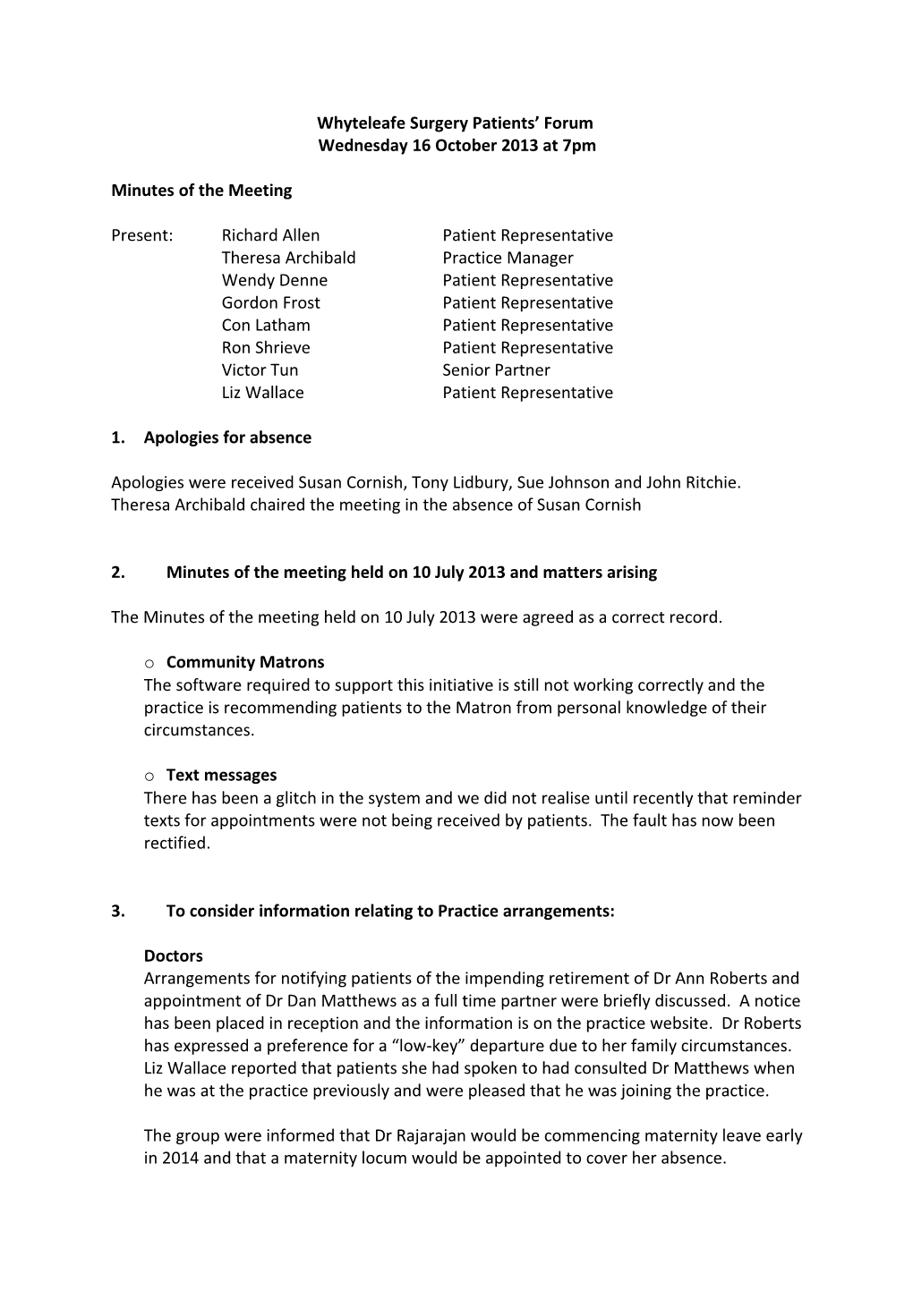 Whyteleafe Surgery Patient Participation Group (PPG) s1