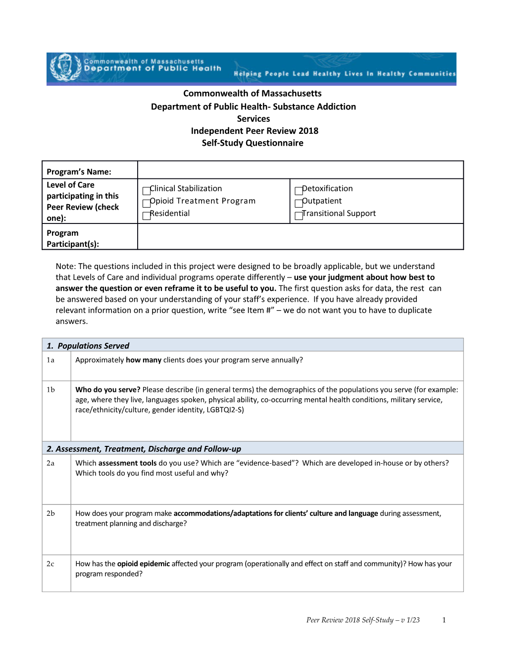 2. Assessment, Treatment, Discharge and Follow-Up