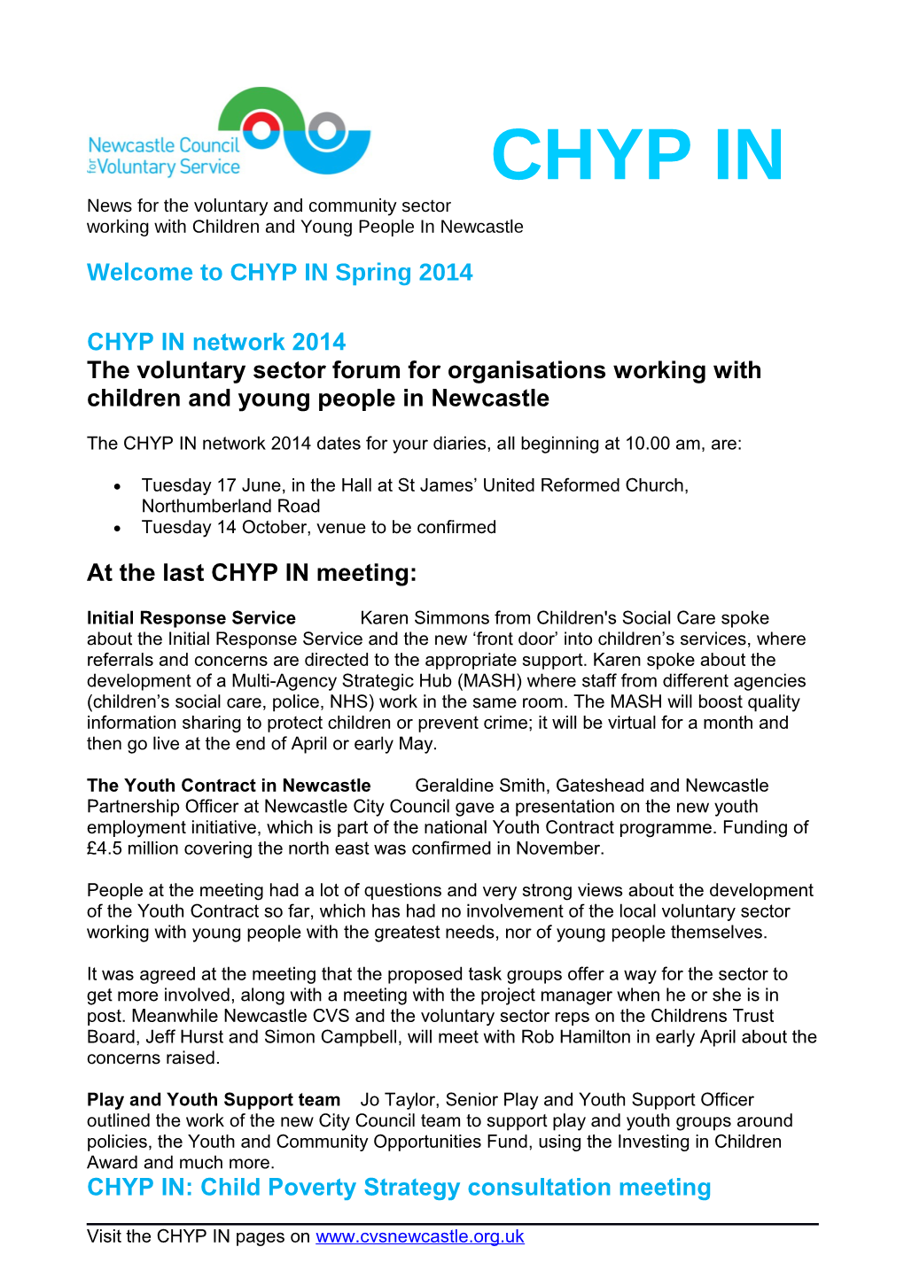 News for the Voluntary and Community Sector