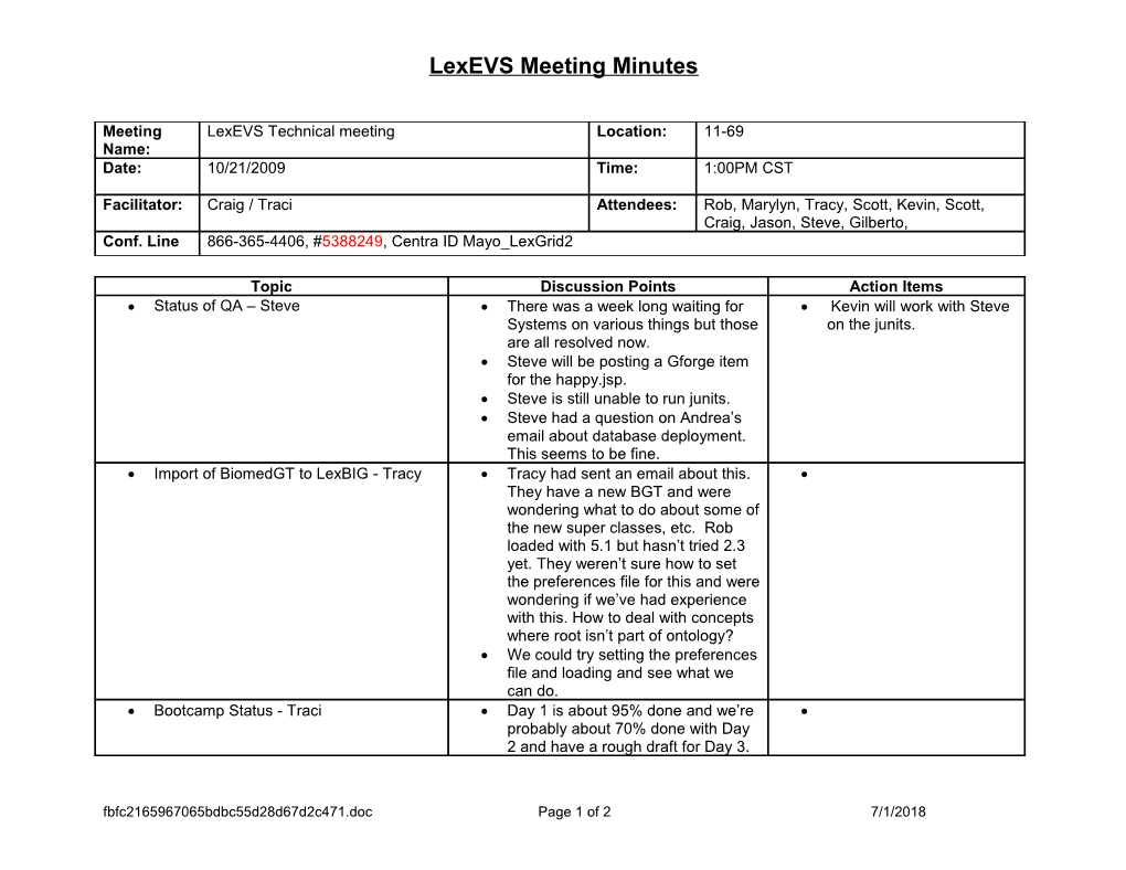 Lexevs Meeting Minutes s3