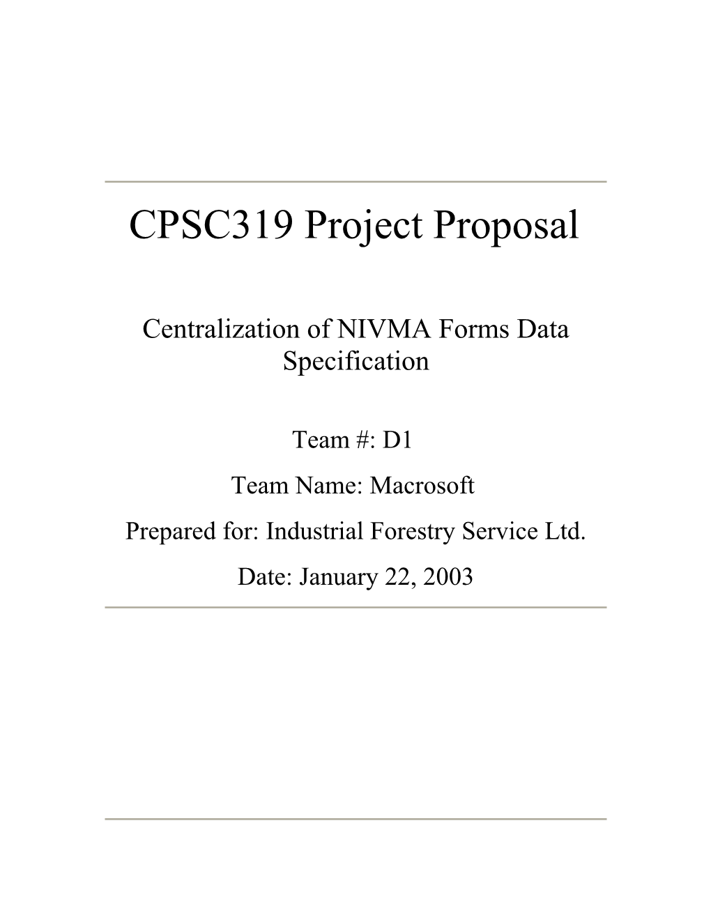 CPSC319 Project Proposal