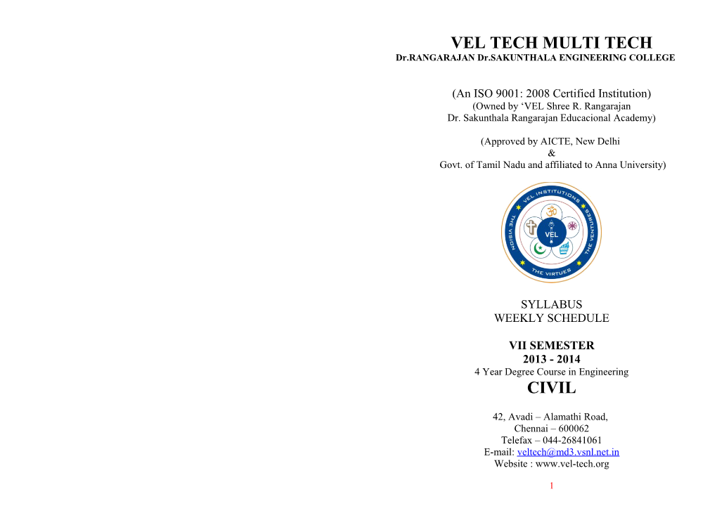 Vel Tech Multi Tech