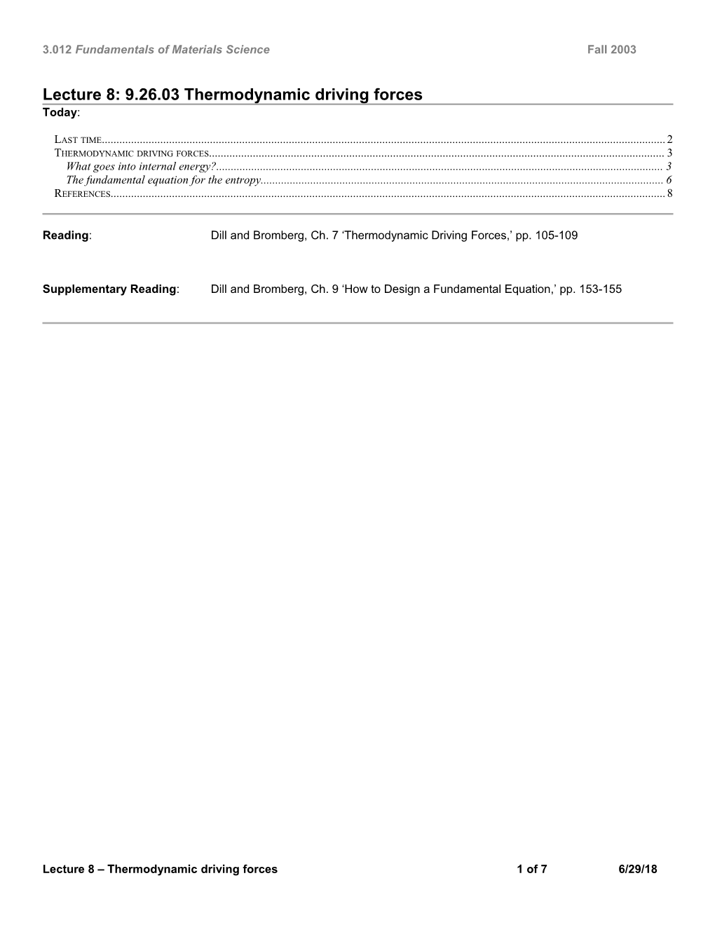 3.012 Fundamentals of Materials Science Fall 2003