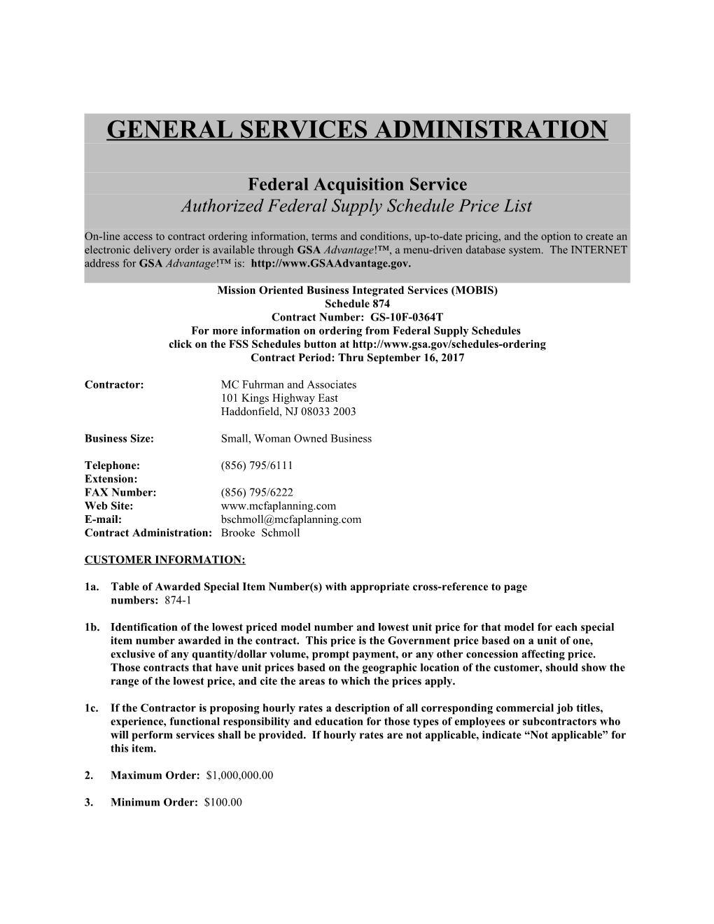 General Services Administration s42