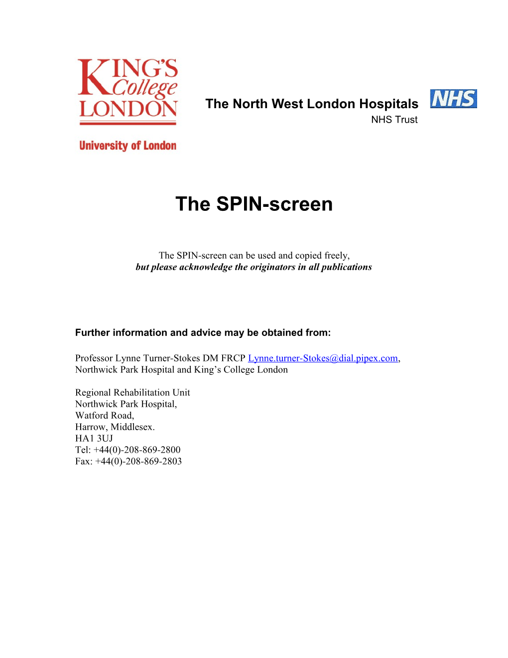 The North West London Hospitals
