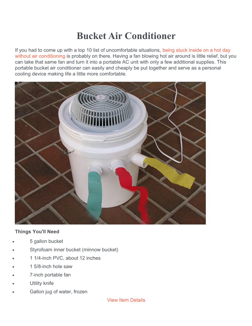 Bucket Air Conditioner