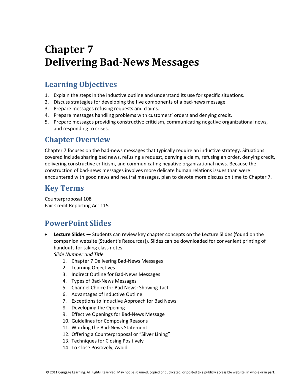 Delivering Bad-News Messages